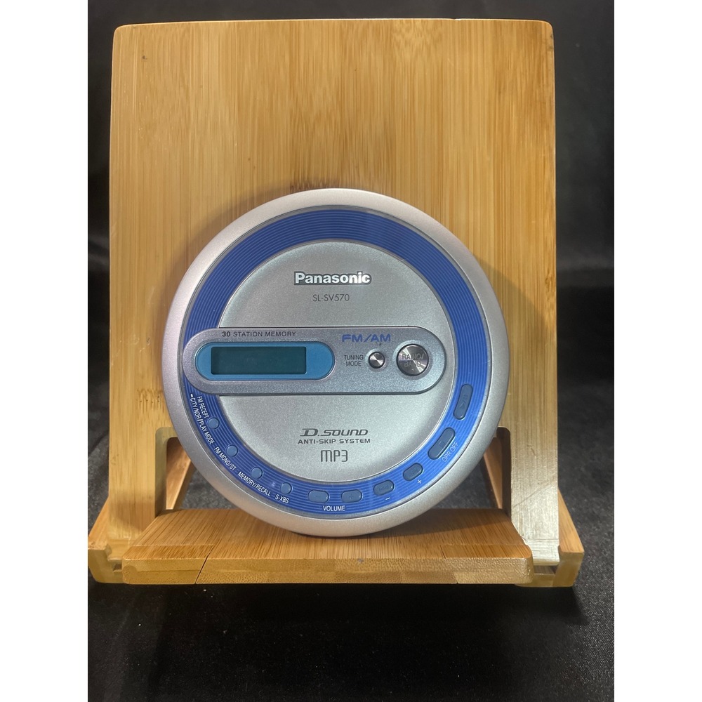 Panasonic SL-SV570 Portable CD Player MP3 FM AM Radio D.Sound Anti-Skip Silver